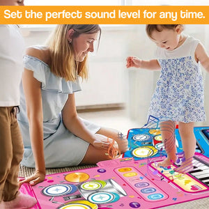 Interactive Music Maestro Non-Slip Play Mat Set with Drumsticks