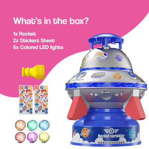 Spinning LED UFO Water Rocket Sprinkler