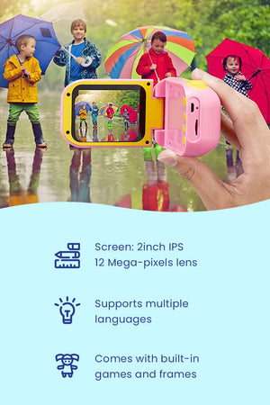 CÁMARA DIGITAL DE JUGUETE PARA NIÑOS Y GRABADORA DE VÍDEO