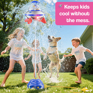 Spinning LED UFO Water Rocket Sprinkler