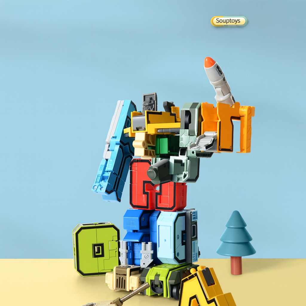 Digital Deformation Transforming Robot Building Blocks Toy