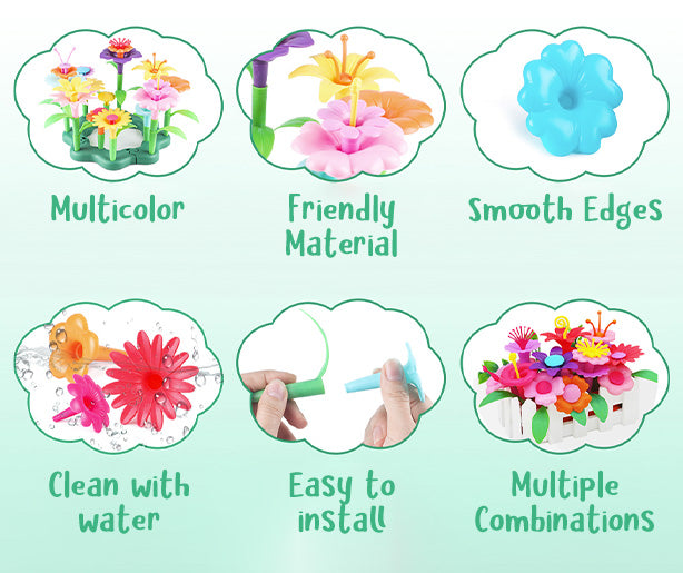 EDUKACYJNE ZABAWKI DO BUDOWY OGRODÓW KWIATOWYCH